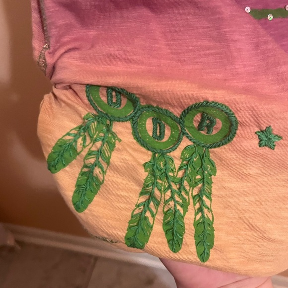 Double D Ranch Dip Dye Sequined Embroidered Drape Neck Sleeveless Top - Picture 6 of 9